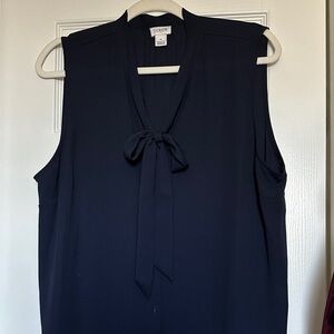 J. Crew Women's Navy Blue Sleeveless Blouse